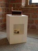 Untitled (coffin and trolley bearer) & Untitled (infant casket)